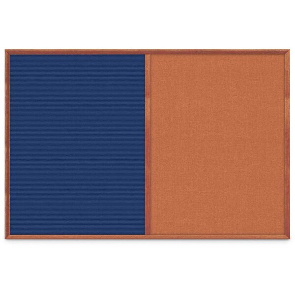 Slim Style Indoor Enclosed Corkboard, 30", UV503SCH-BLACK-BLACK